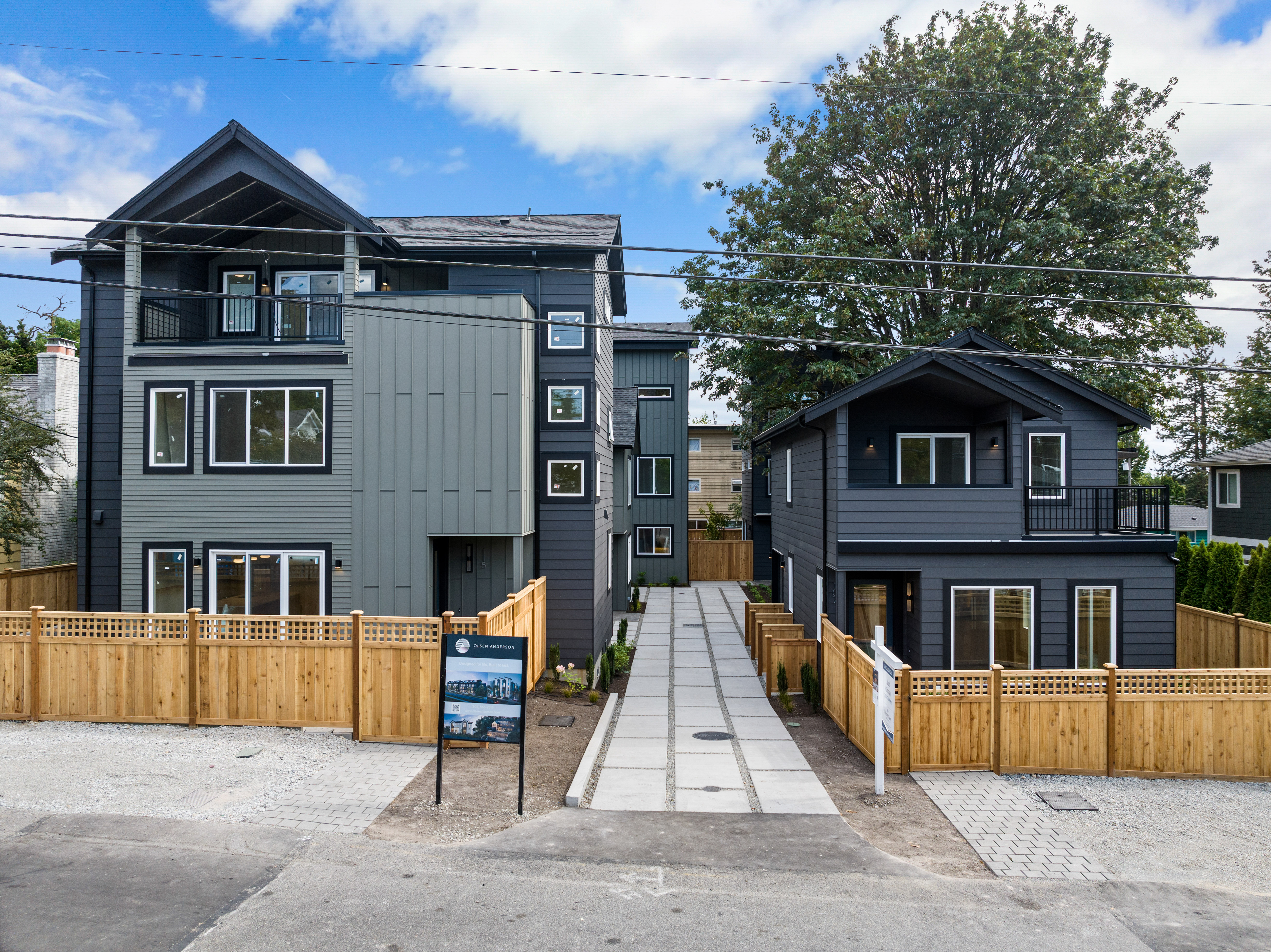 Olsen Anderson homes on a Seattle block